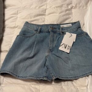 Zara Girls Blue Denim Shorts